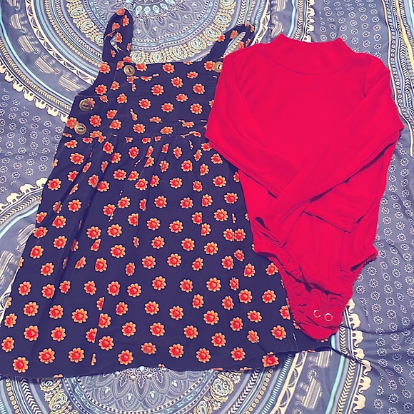 Children’s 2 piece dress and onesie/romper set, child size 5 - Picture 2 of 9